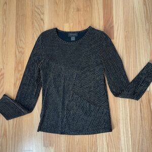 Gracia silver, gold and black stripe  long sleeve top